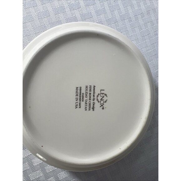 Lenox Holiday Tartan Fruit Dessert Berry Bowl Discontinued Piece Made in USA 5⅜" - Picture 6 of 9